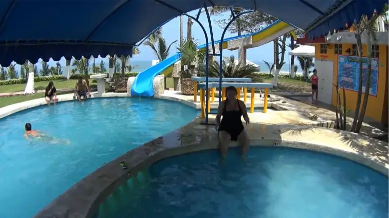 zona de balneario con chapoteadero